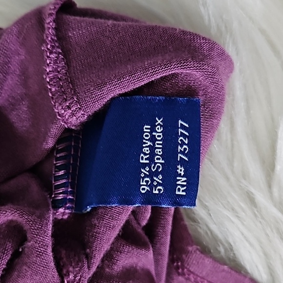 Apt. 9 Purple Short Sleeve Tee with Black and Glitter Silver Design - Picture 14 of 15